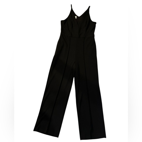 Donna Morgan Jumpsuit Women Size 14 Black Stretch Pockets NWT - Picture 1 of 10